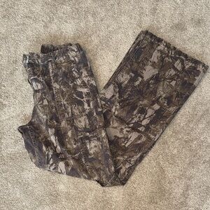 No Boundaries Women's Wide Leg Camouflage Cargo Pants